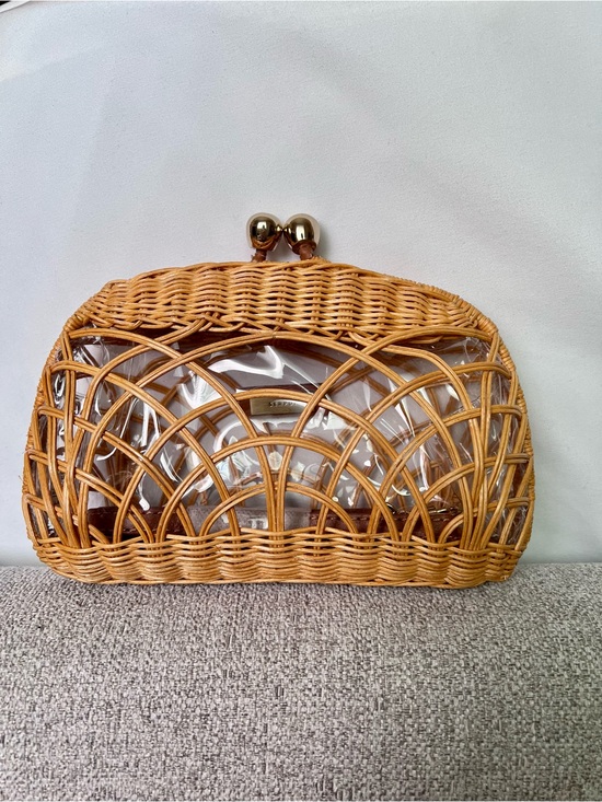 Serpui Handbags - Serpui (Neiman Marcus) Camila Cutout Wicker Clutch Bag (never used!)